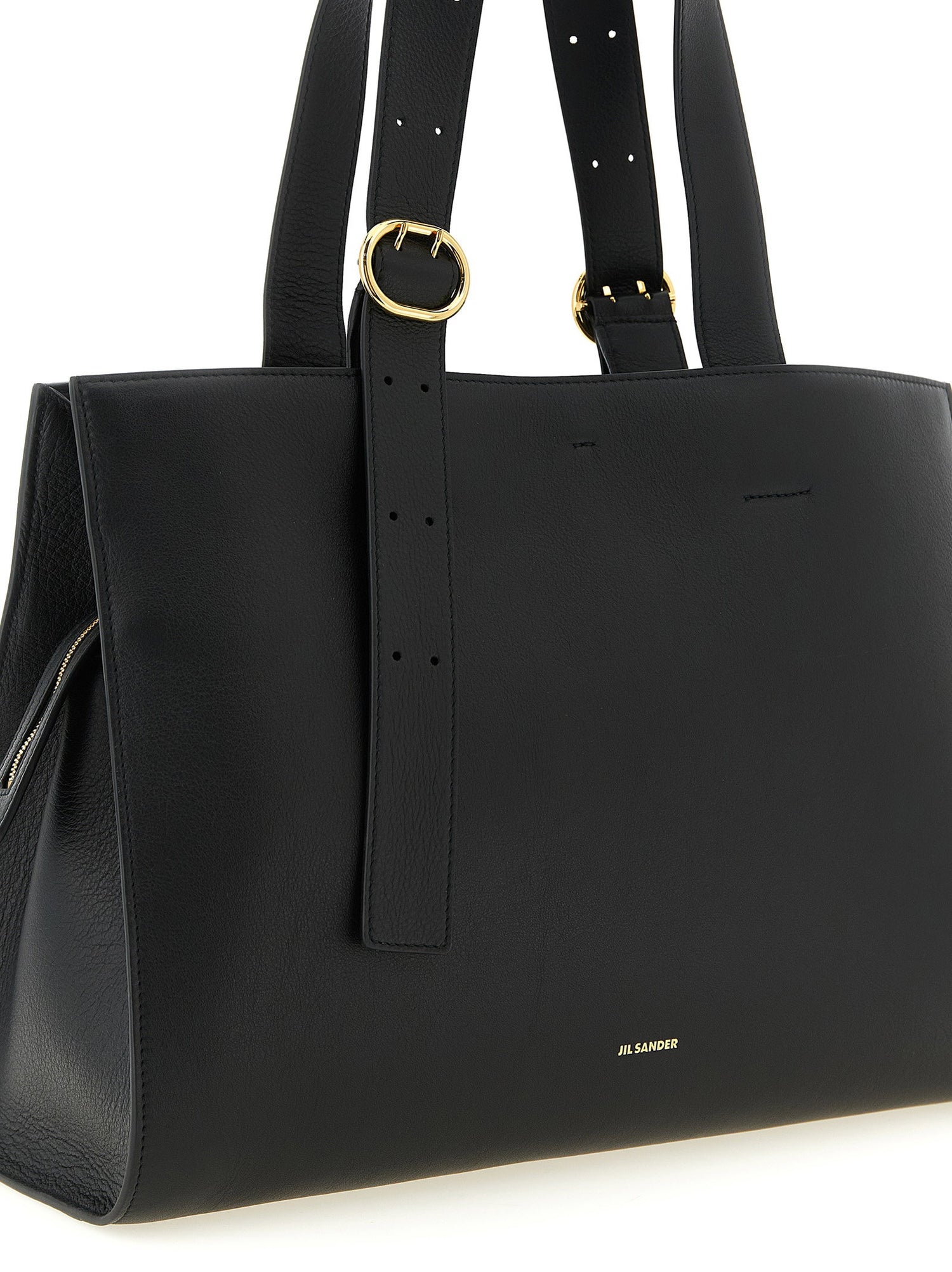 Jil Sander Cannolo Shopping Bag Black