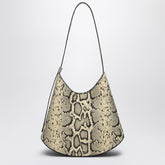 Jil Sander Eldorado python-print leather medium shoulder bag multicolor