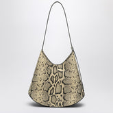 Jil Sander Eldorado python-print leather medium shoulder bag multicolor