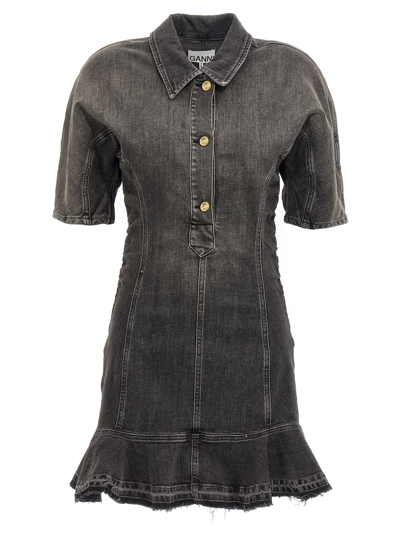 Ganni Tint Edge Dress Black
