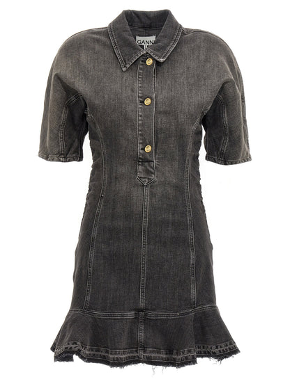 Ganni Tint Edge Dress Black