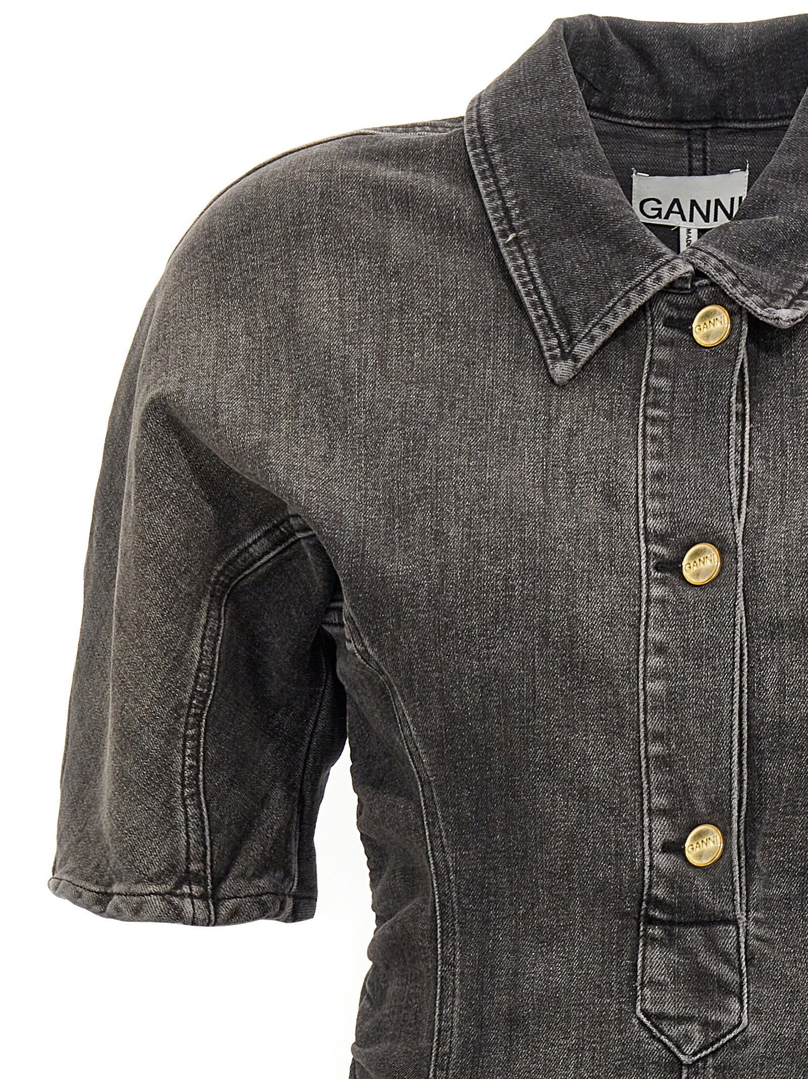 Ganni Tint Edge Dress Black