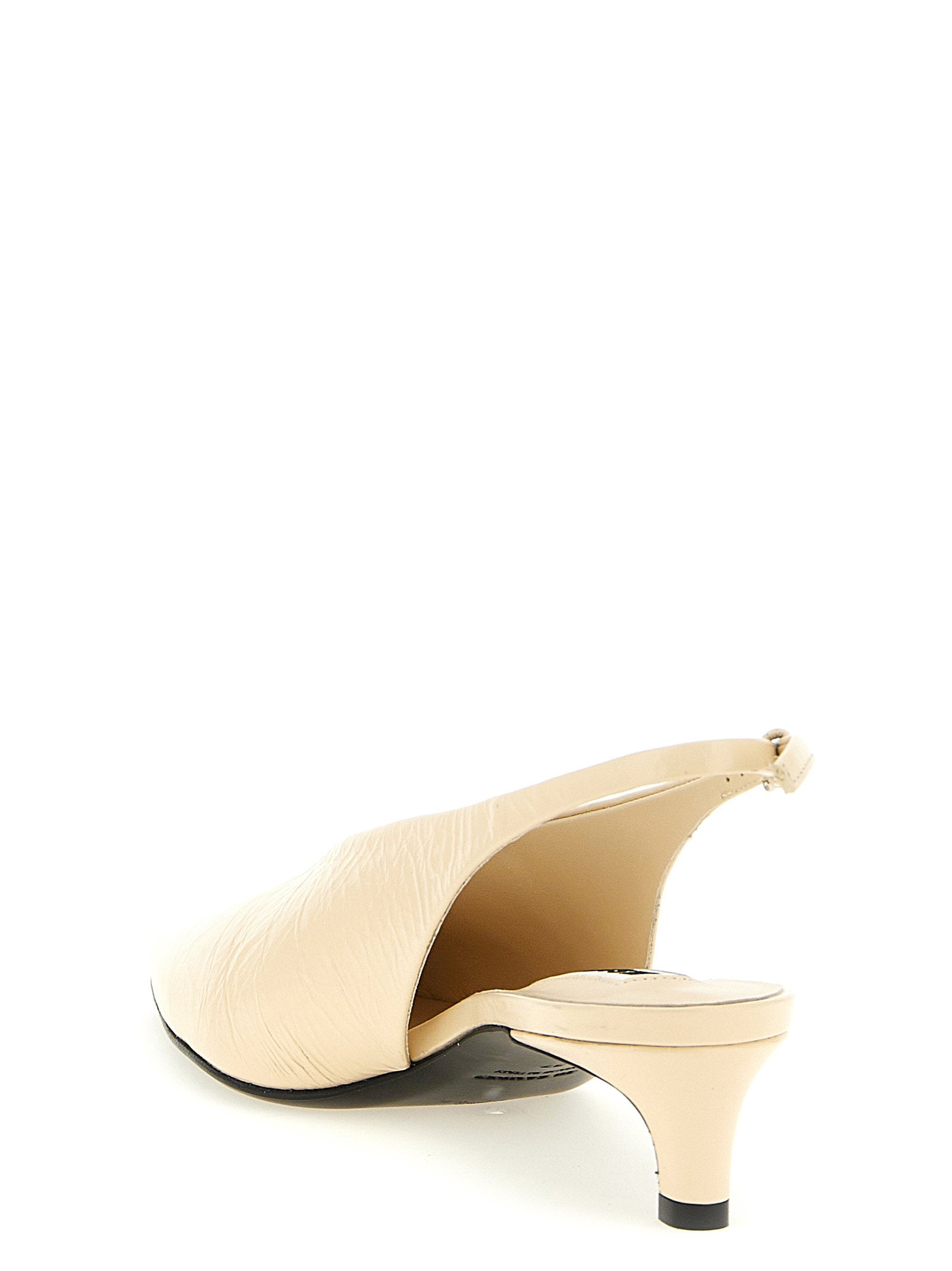 Jil Sander Leather Slingback Beige
