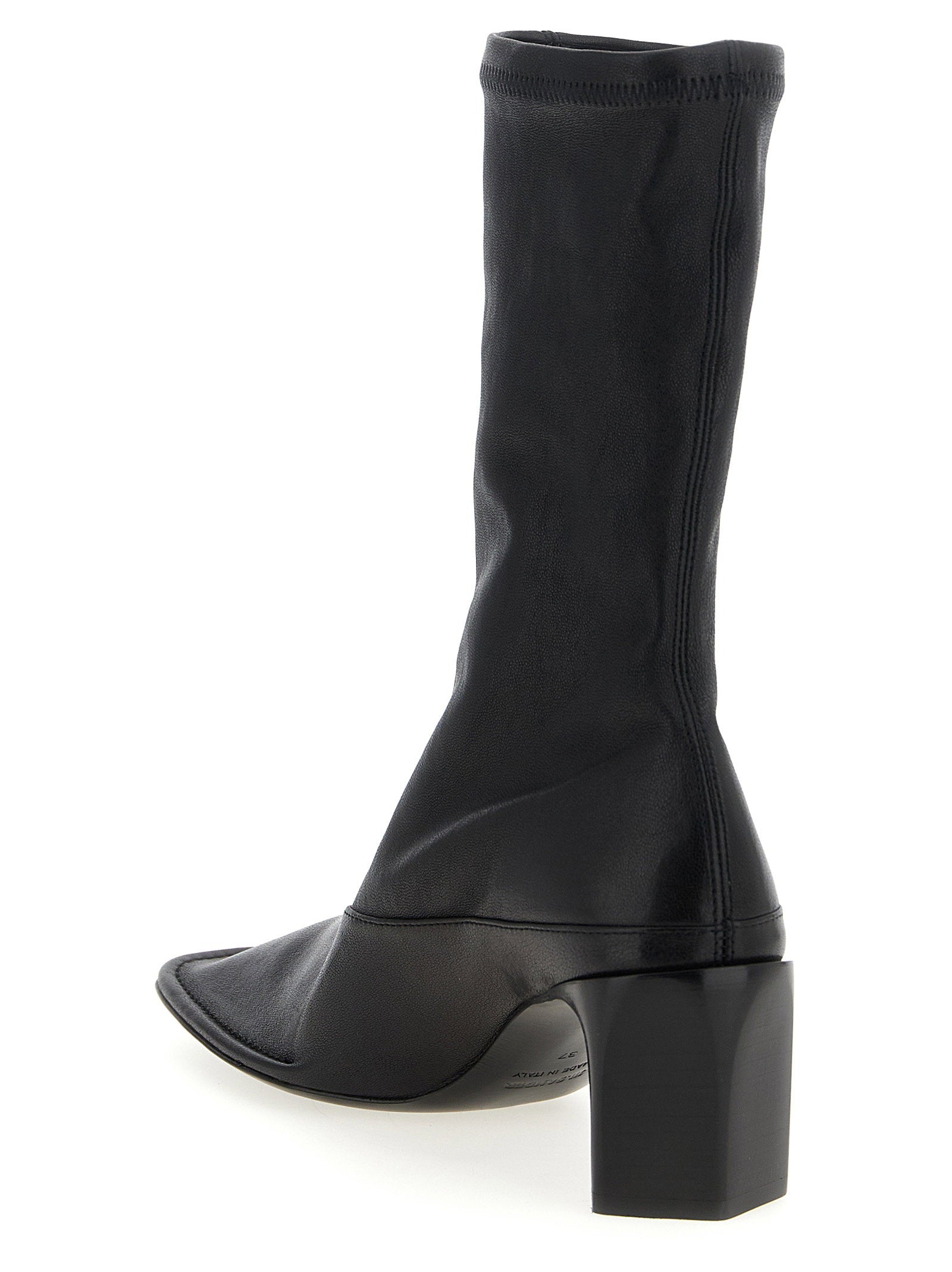 Jil Sander Nappa Ankle Boots Black