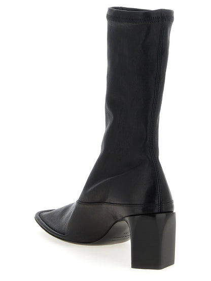 Jil Sander Nappa Ankle Boots Black