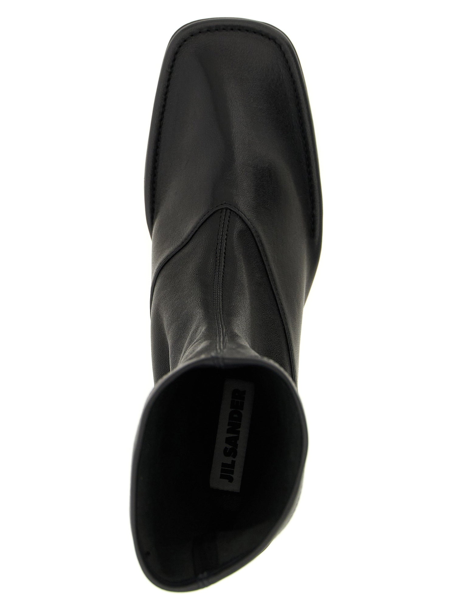 Jil Sander Nappa Ankle Boots Black
