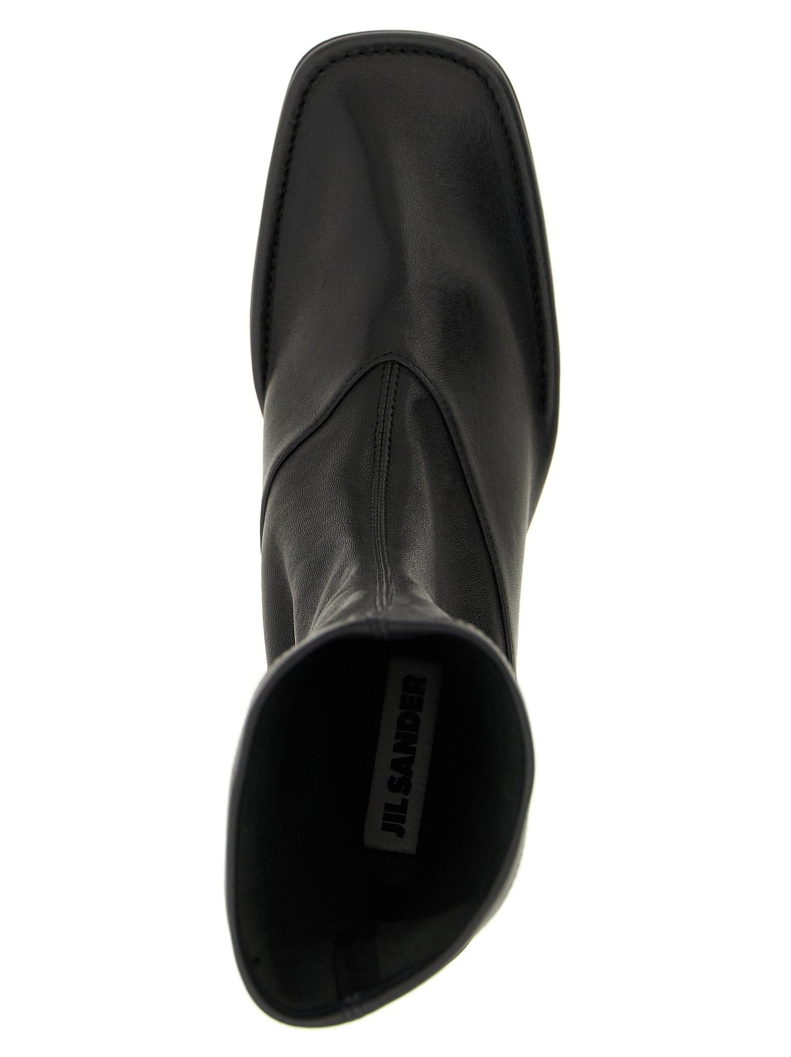 Jil Sander Nappa Ankle Boots Black