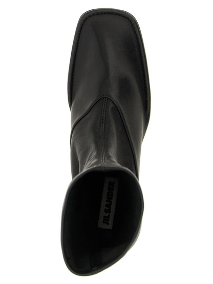 Jil Sander Nappa Ankle Boots Black