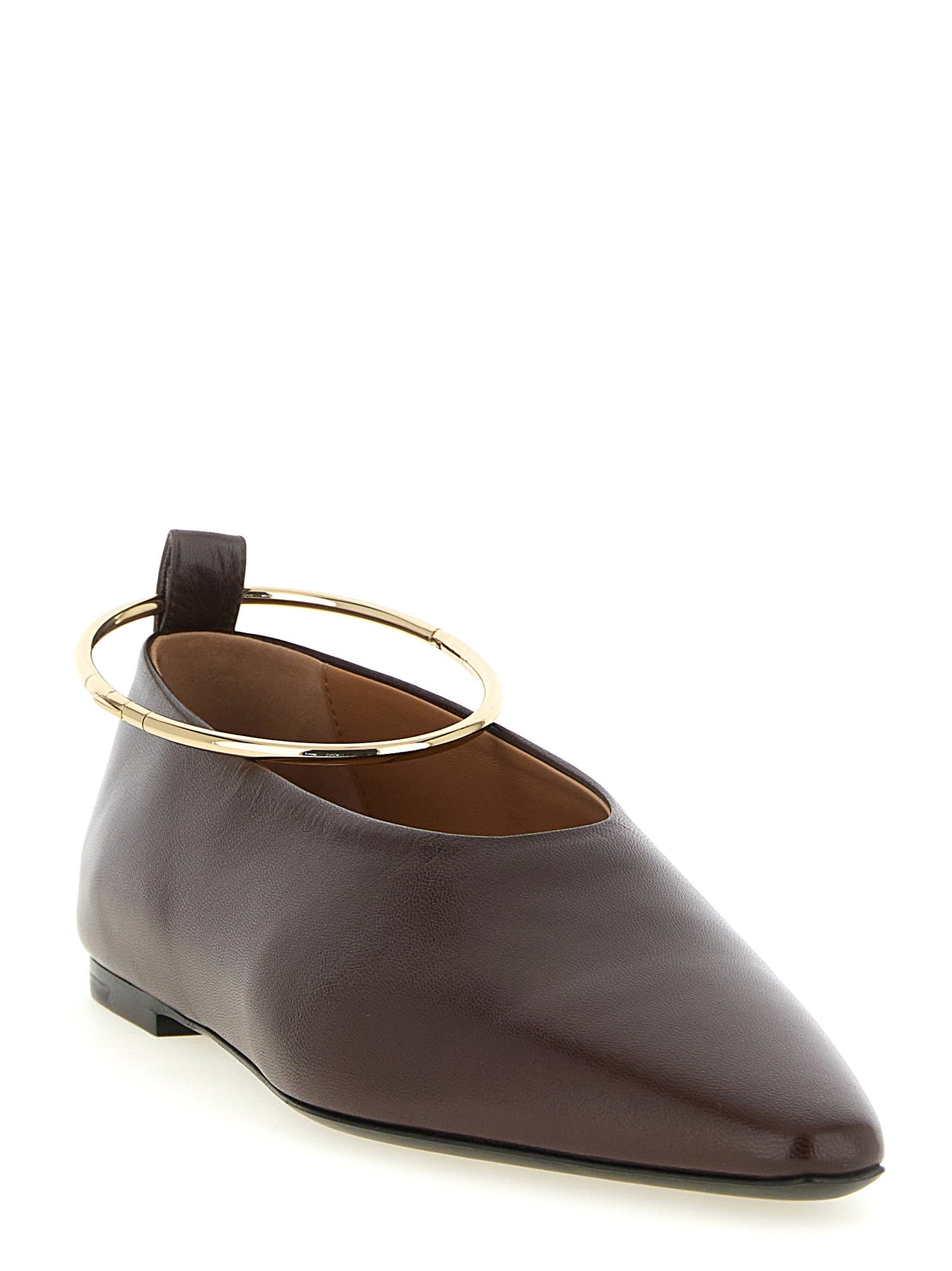 Jil Sander Ring Ballet Flats Brown