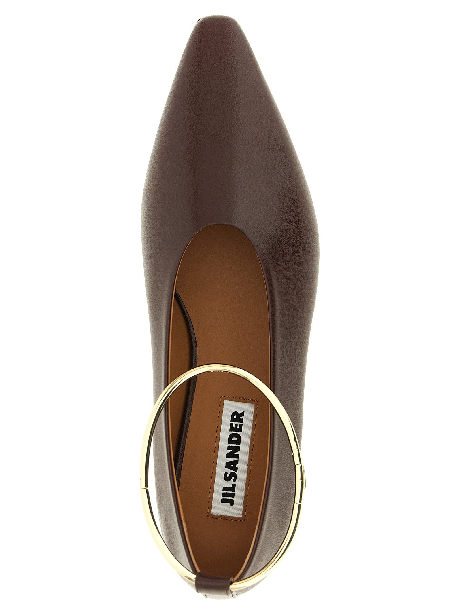 Jil Sander Ring Ballet Flats Brown