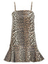 Ganni Leopard Mini Dress Multicolor