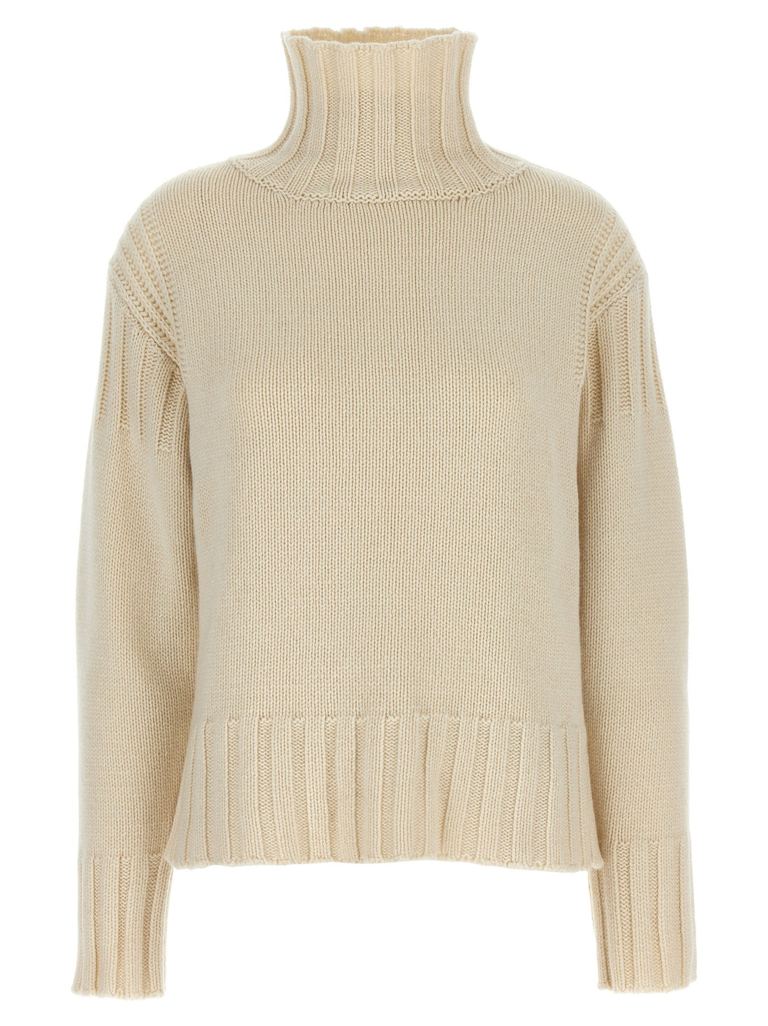 Jil Sander Ribbed Detail Sweater White