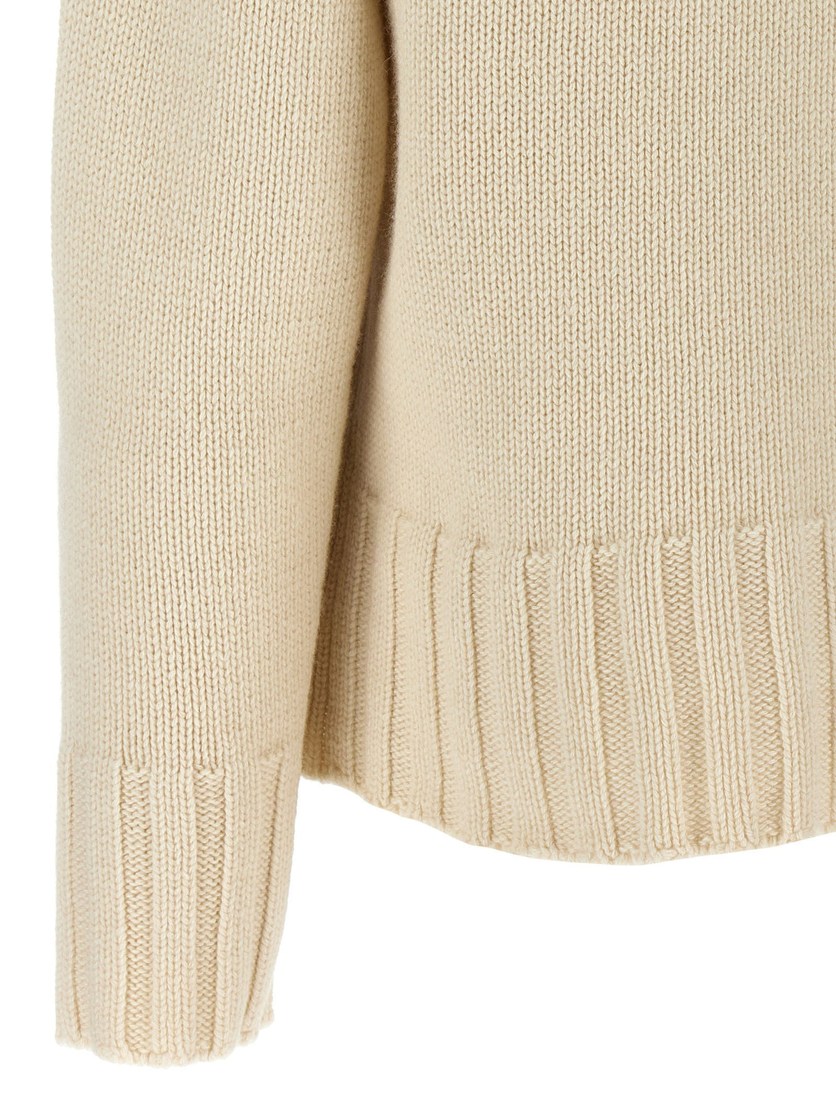 Jil Sander Ribbed Detail Sweater White