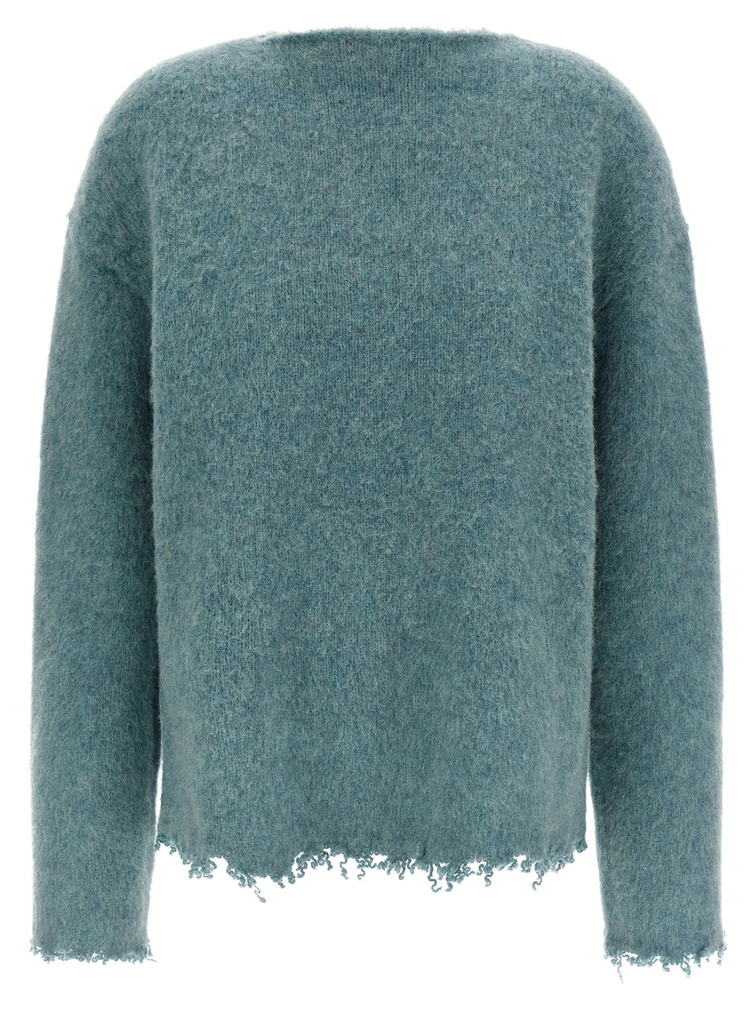 Jil Sander Fringed Sweater Light blue