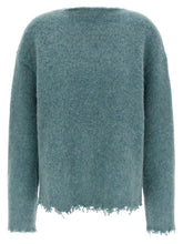 Jil Sander Fringed Sweater Light blue