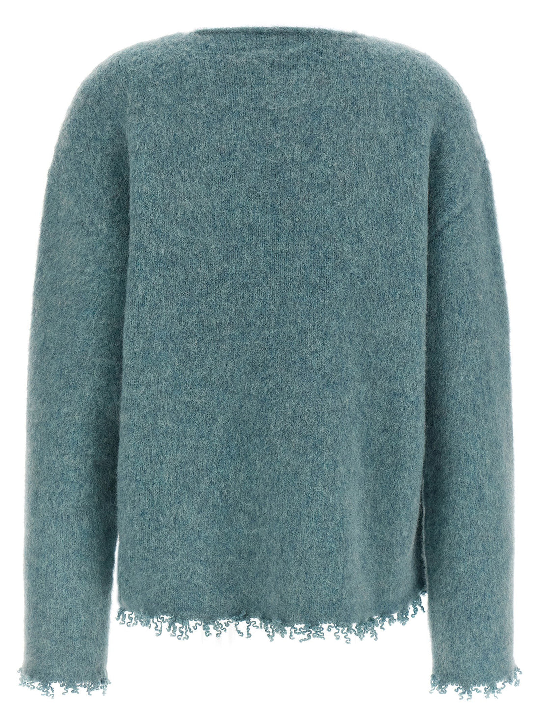 Jil Sander Fringed Sweater Light blue
