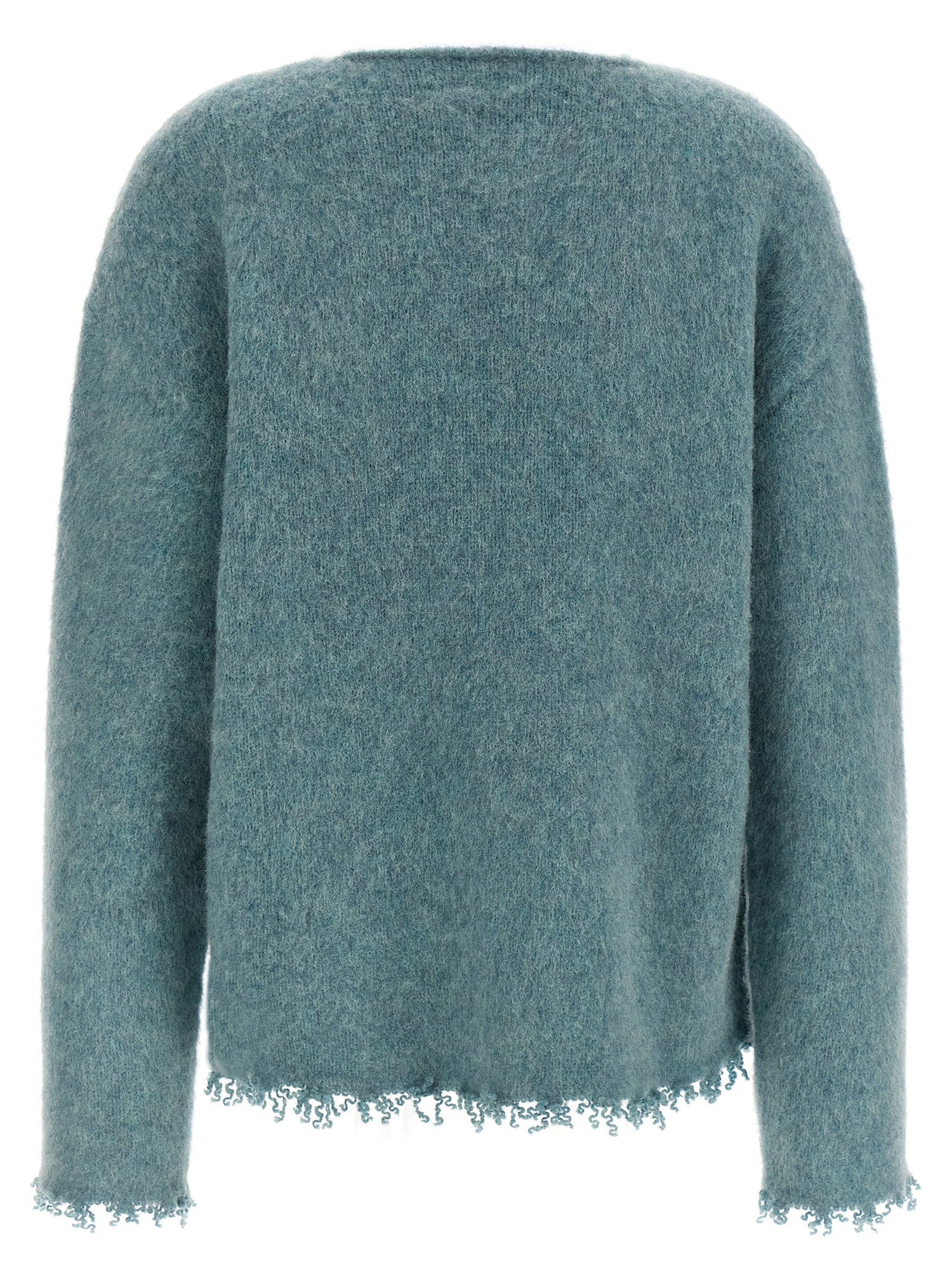 Jil Sander Fringed Sweater Light blue