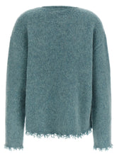 Jil Sander Fringed Sweater Light blue