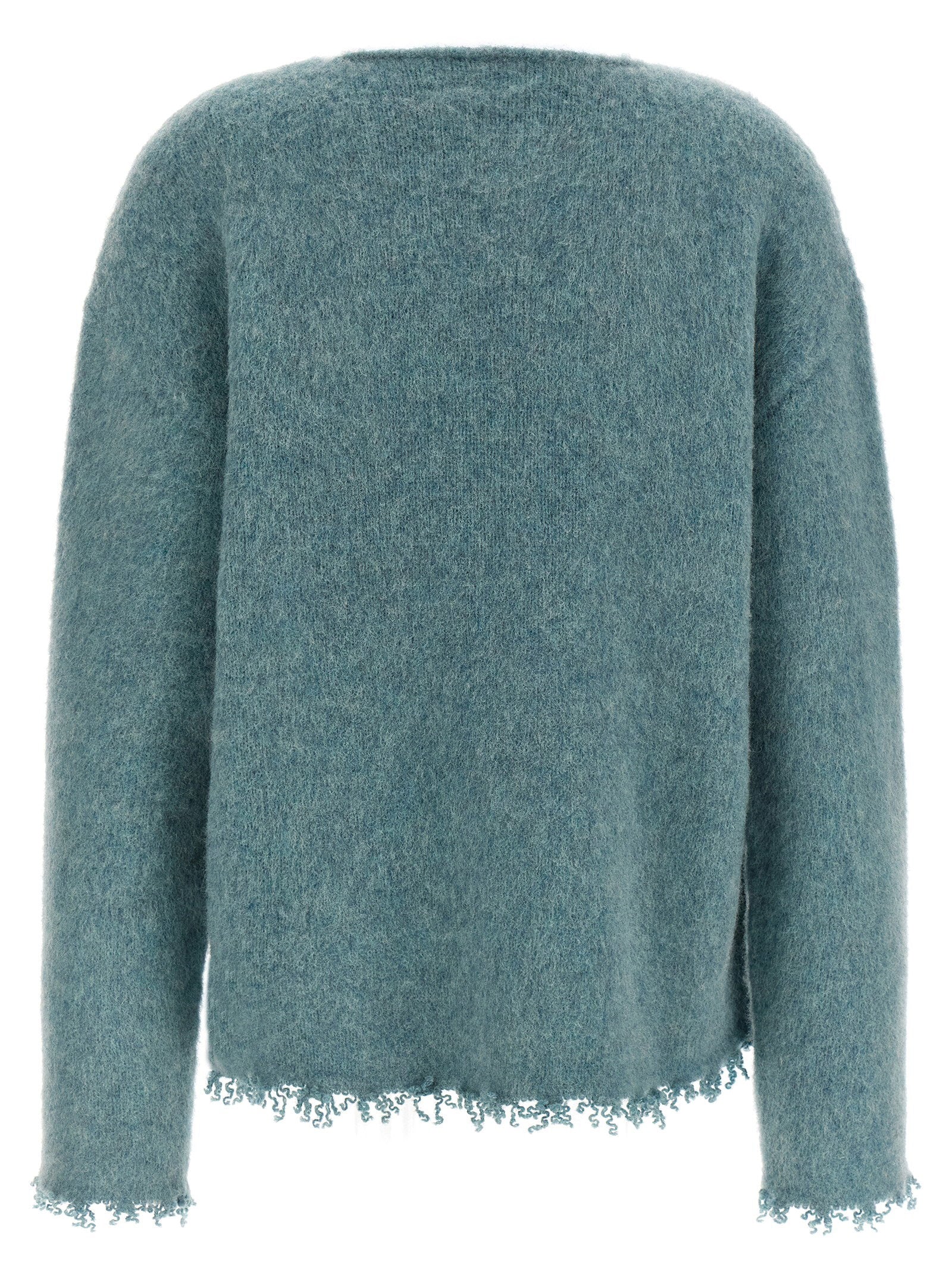 Jil Sander Fringed Sweater Light blue
