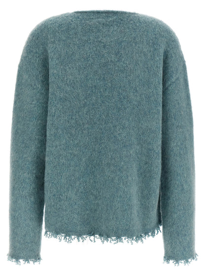 Jil Sander Fringed Sweater Light blue