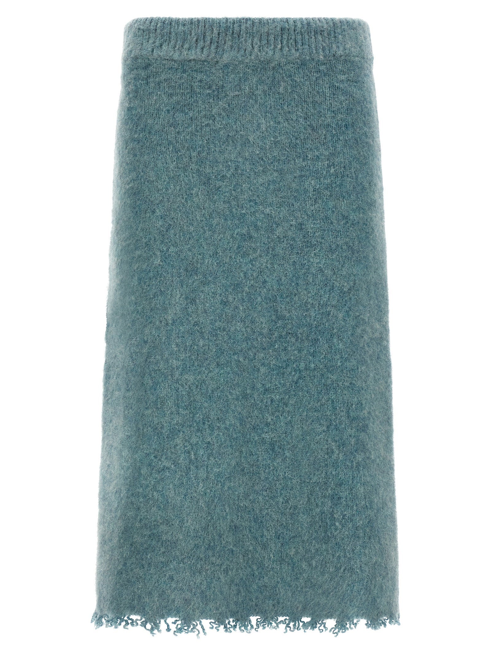 Jil Sander Wool Knit Skirt Light blue