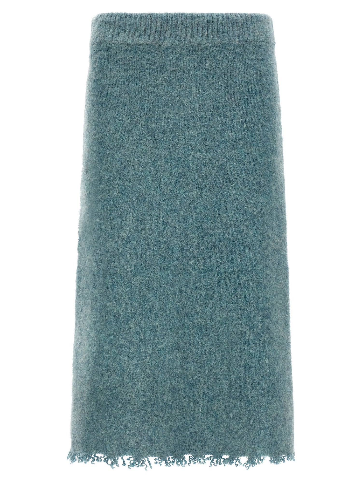 Jil Sander Wool Knit Skirt Light blue