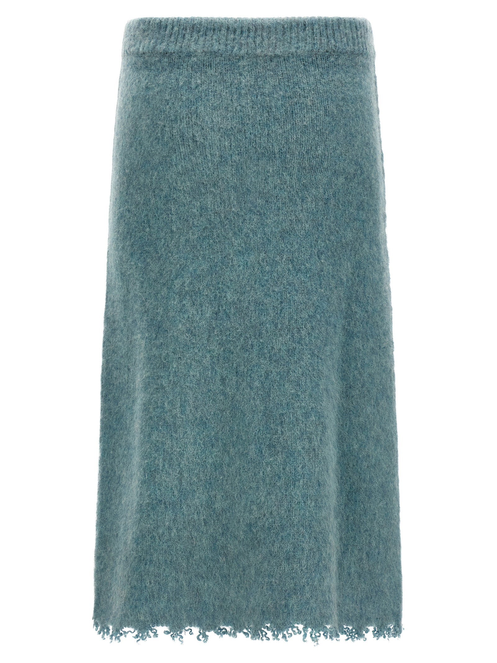 Jil Sander Wool Knit Skirt Light blue