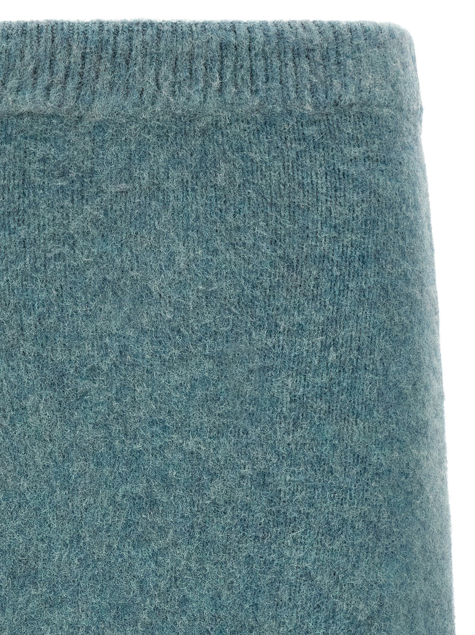 Jil Sander Wool Knit Skirt Light blue