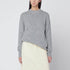 Jil Sander Light Grey Wool-Blend Crew Neck Sweater White