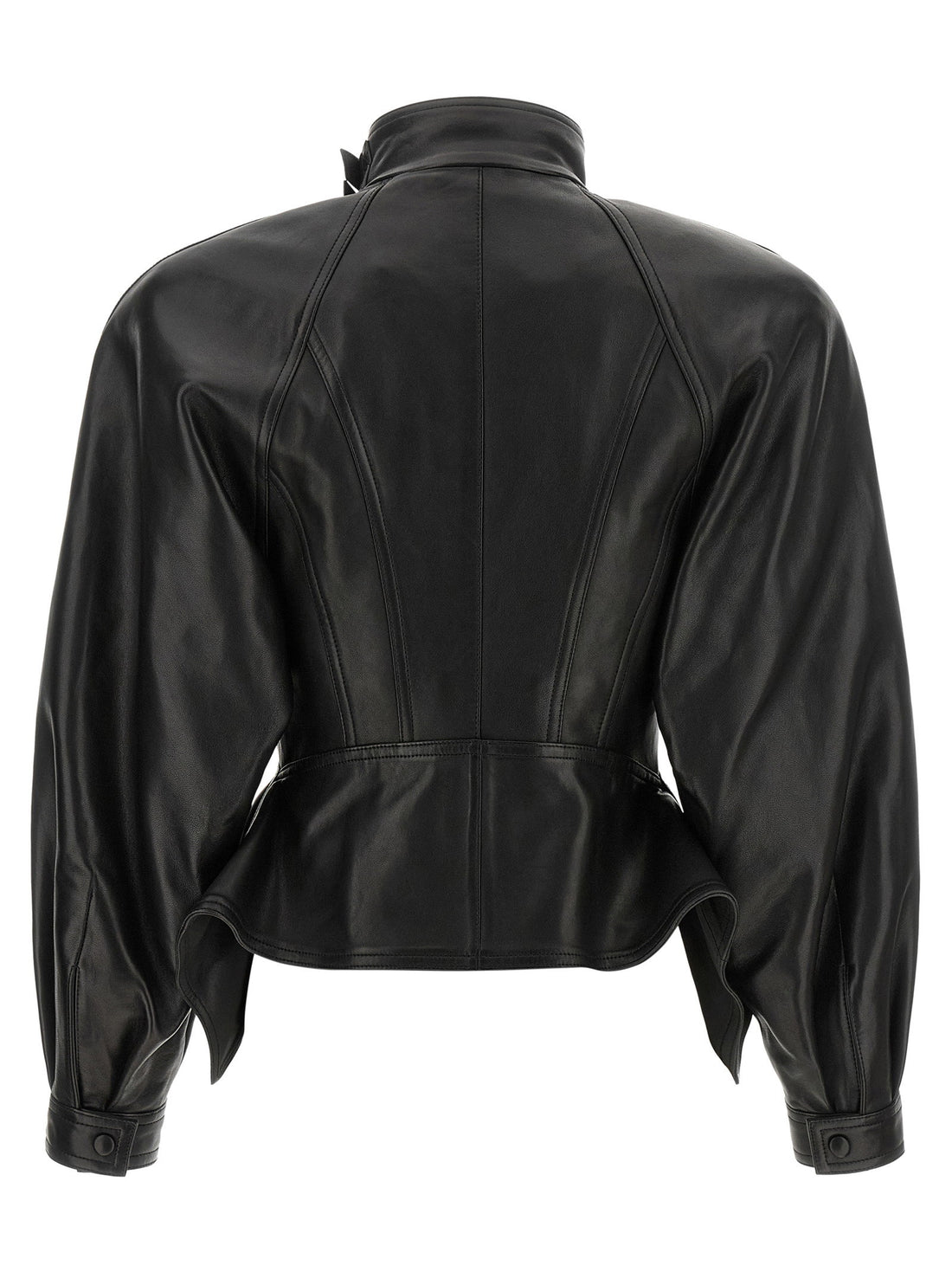Balmain Iconica Leather Jacket Black