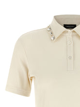 Fabiana Filippi Crystal Collar Polo Shirt Beige