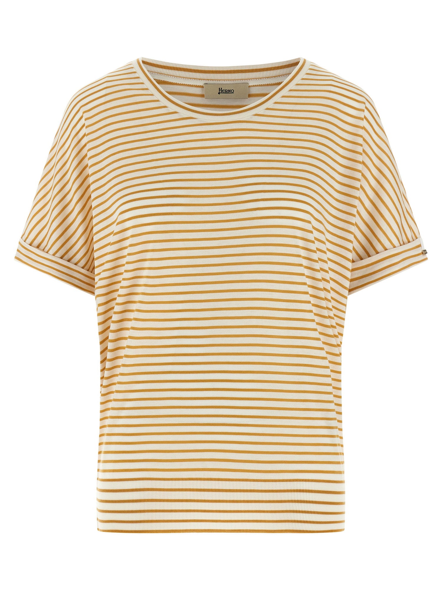 Herno Striped T-shirt Yellow