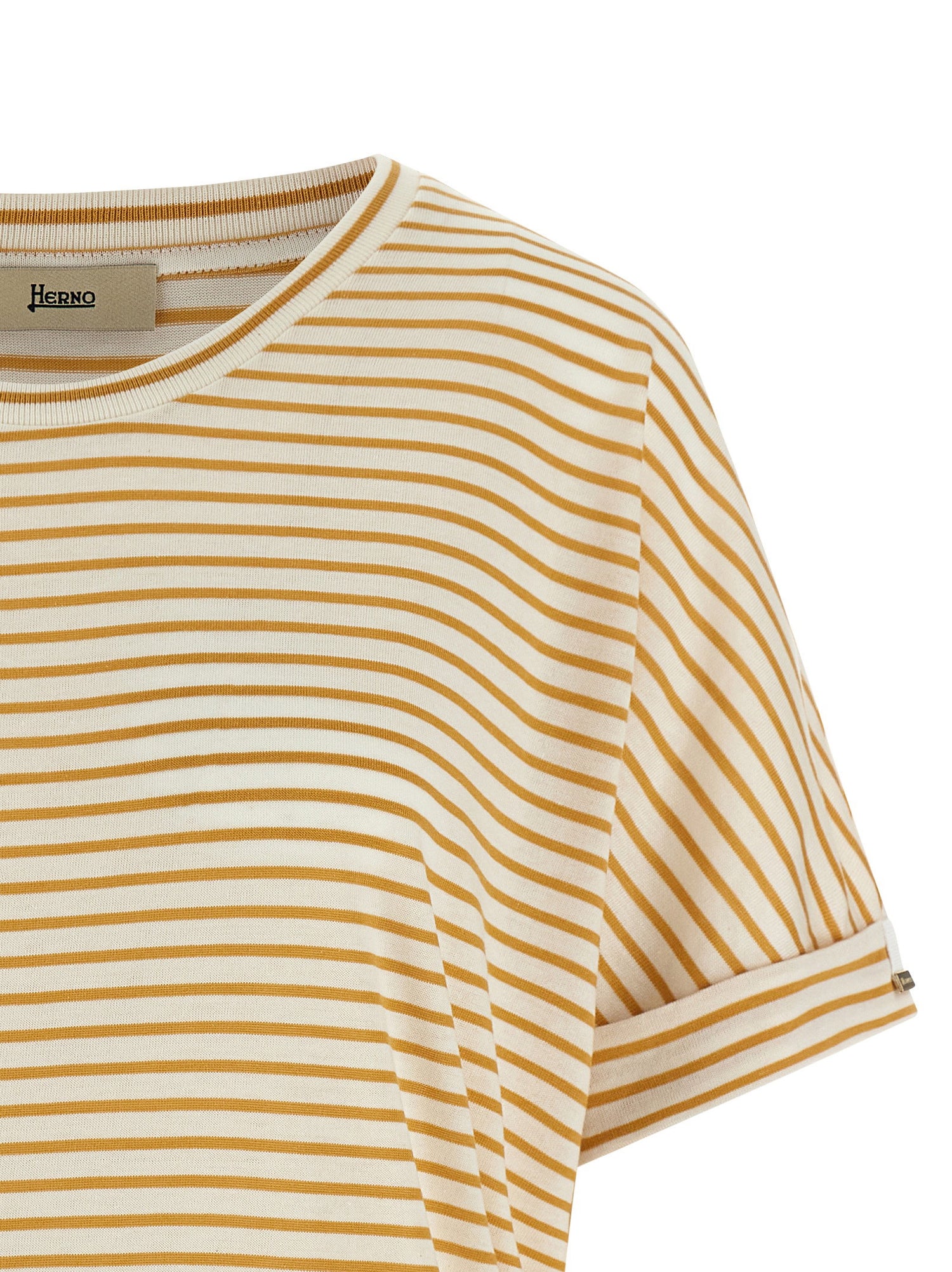 Herno Striped T-shirt Yellow
