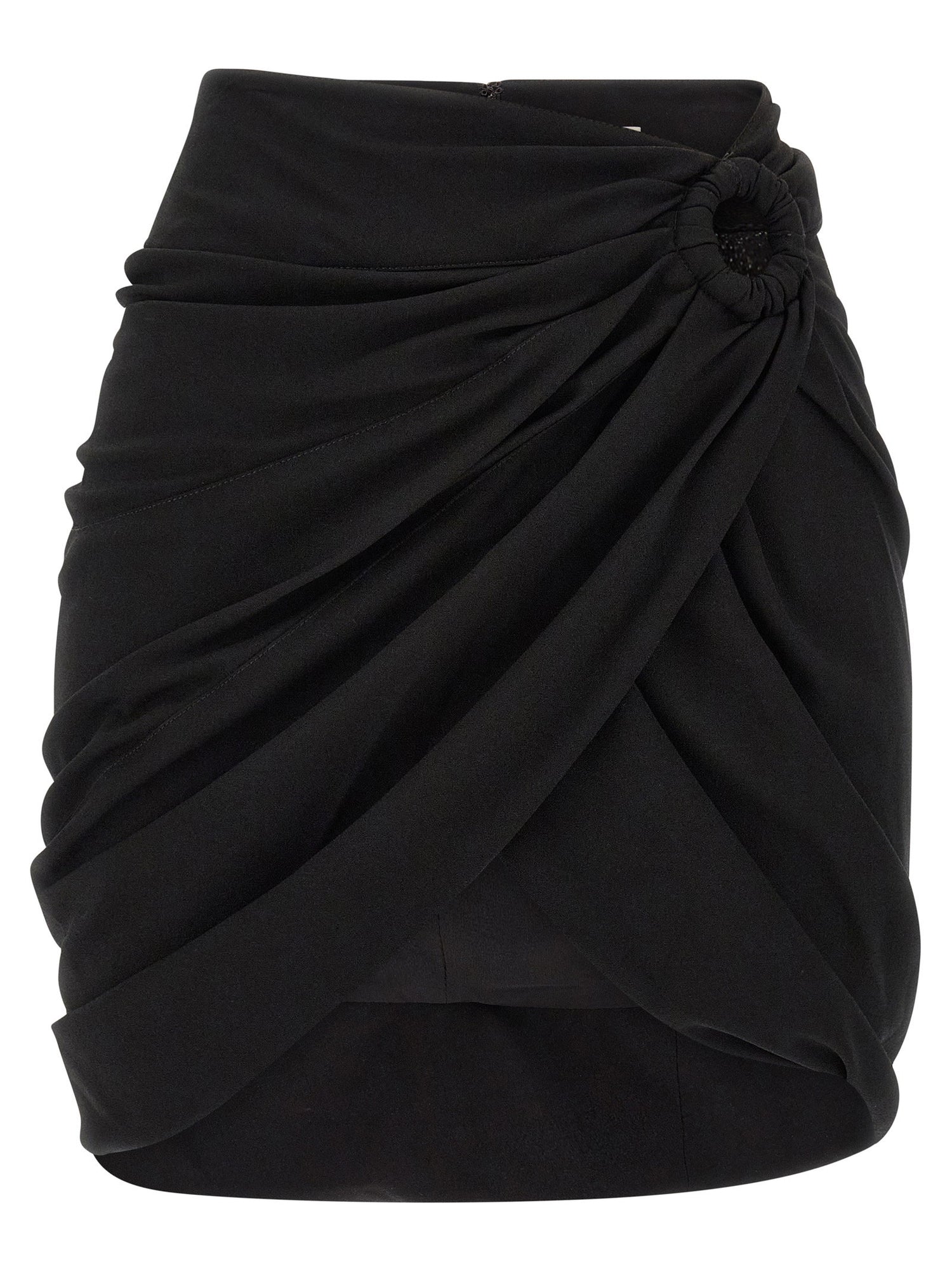 Isabel Marant Sabrina Skirt With Asymmetrical Draping Black