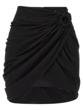 Isabel Marant Sabrina Skirt With Asymmetrical Draping Black