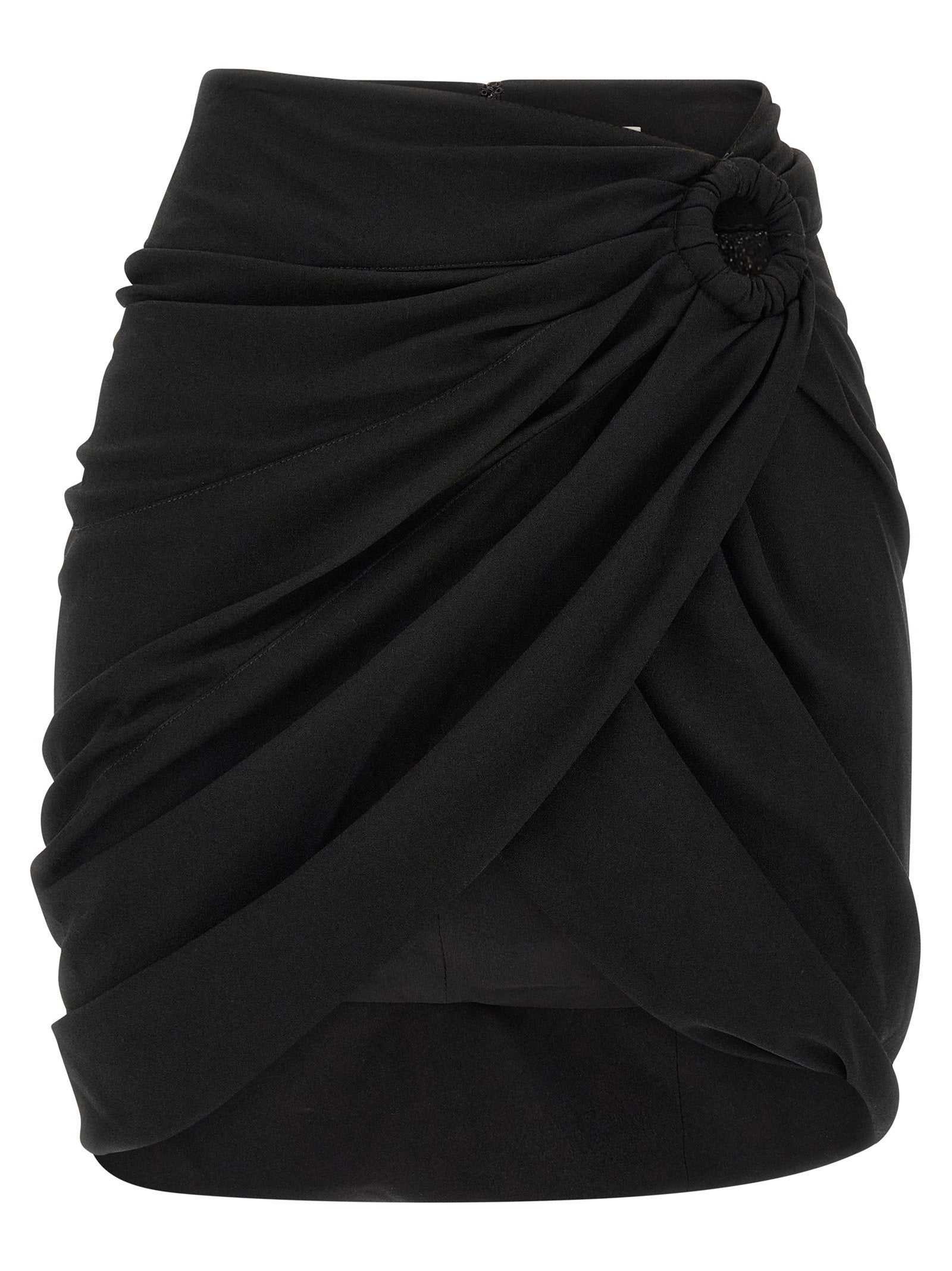 Isabel Marant Sabrina Skirt With Asymmetrical Draping Black