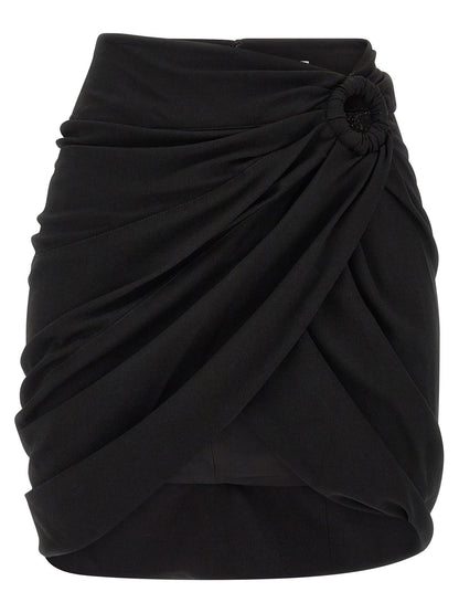 Isabel Marant Sabrina Skirt With Asymmetrical Draping Black
