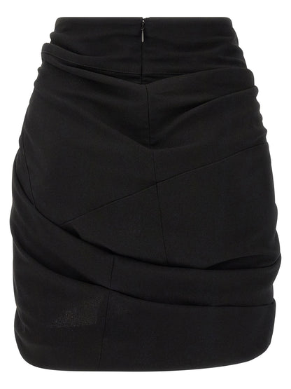 Isabel Marant Sabrina Skirt With Asymmetrical Draping Black