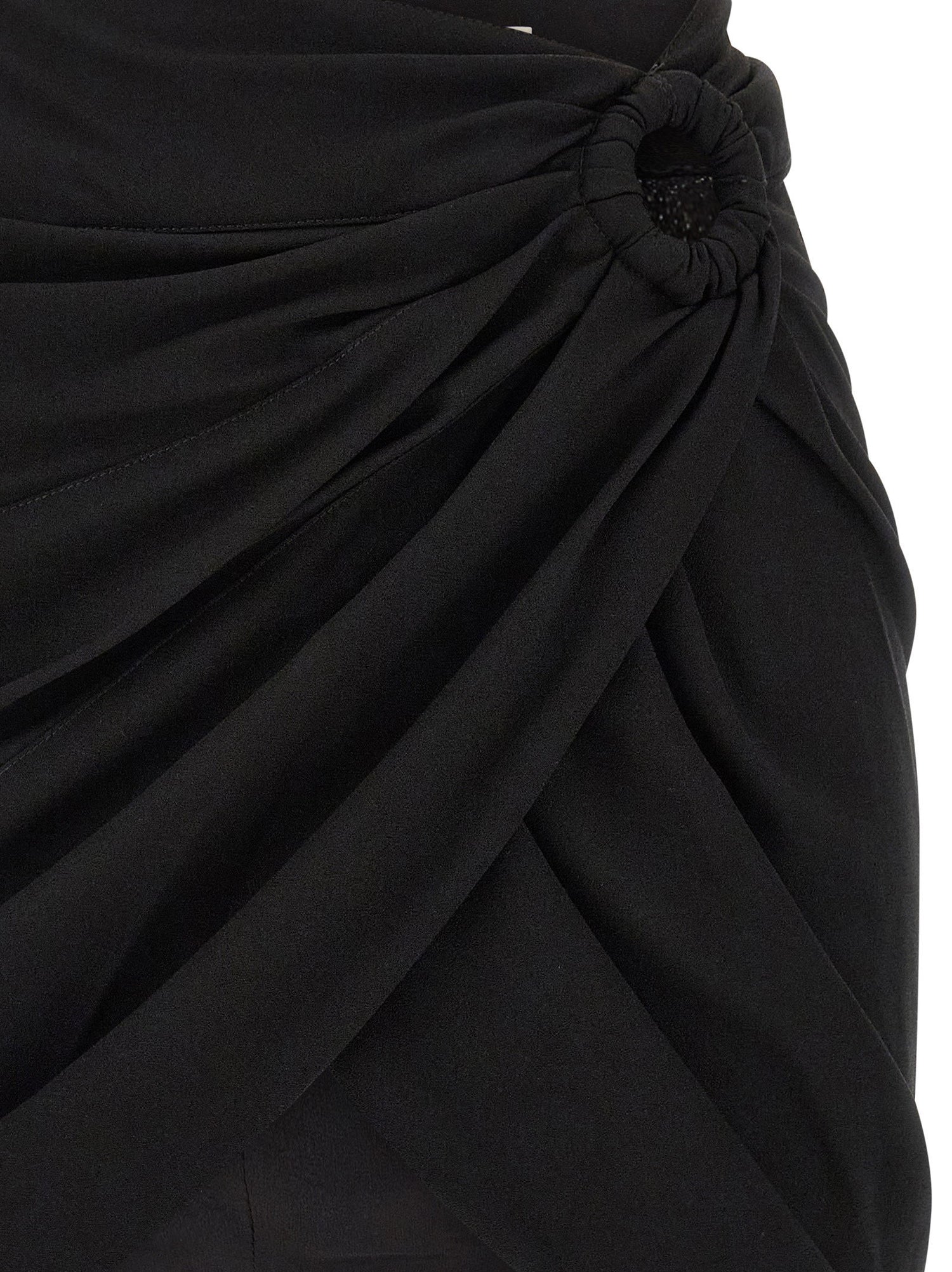 Isabel Marant Sabrina Skirt With Asymmetrical Draping Black