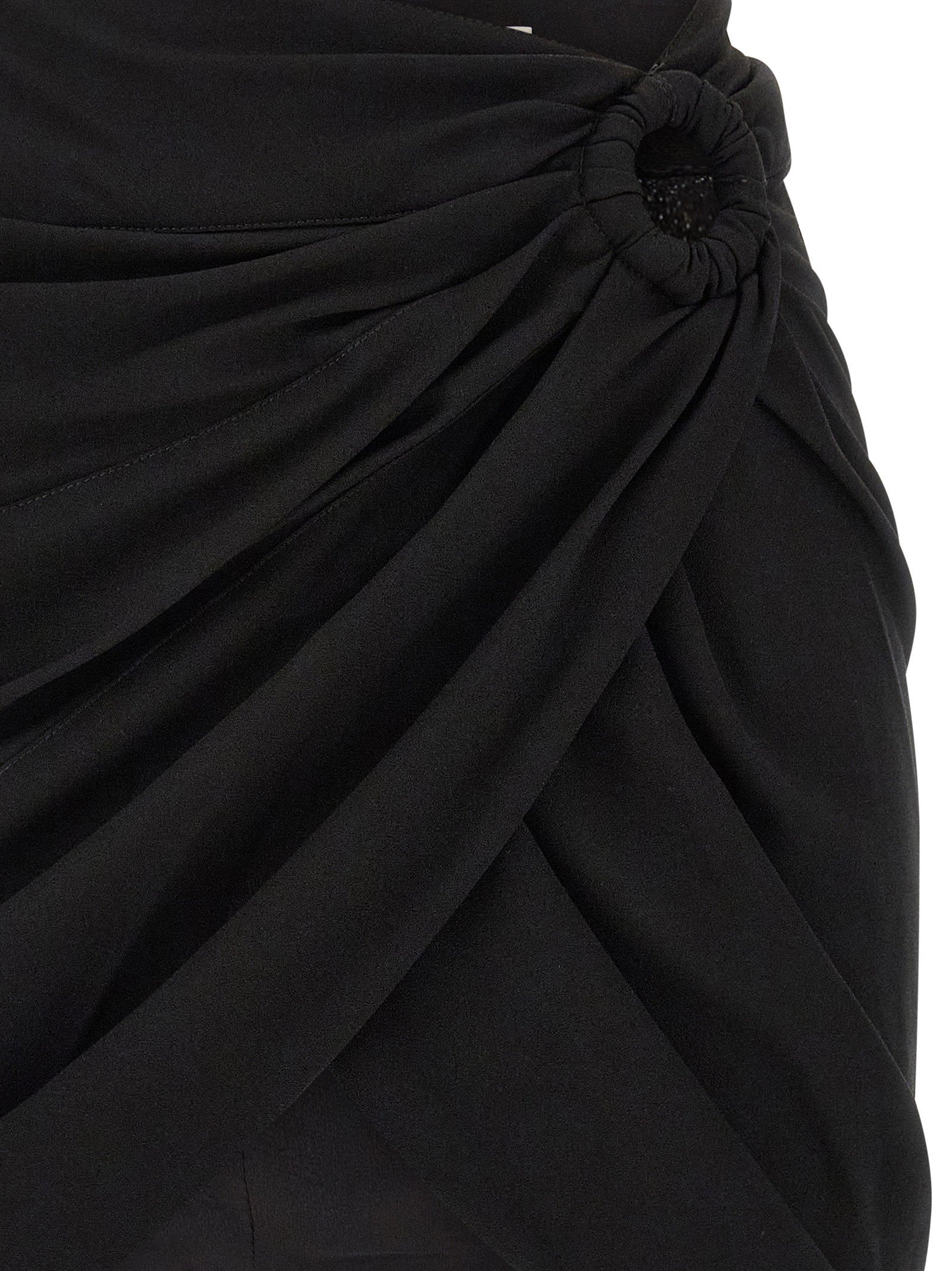 Isabel Marant Sabrina Skirt With Asymmetrical Draping Black