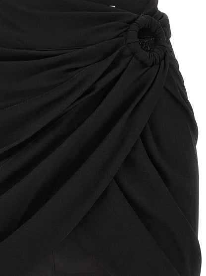 Isabel Marant Sabrina Skirt With Asymmetrical Draping Black