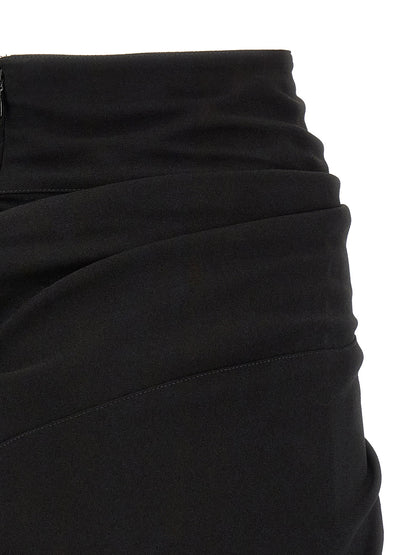 Isabel Marant Sabrina Skirt With Asymmetrical Draping Black