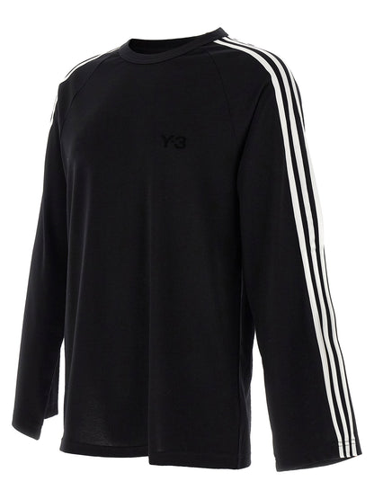 Y-3 Long Sleeve Tee 3-stripes T-shirt White/Black