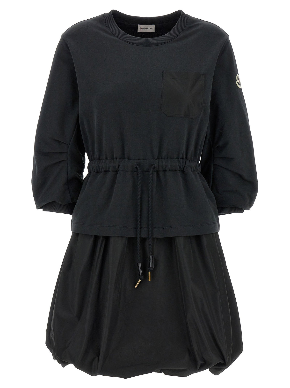Moncler Two-material Dress Black
