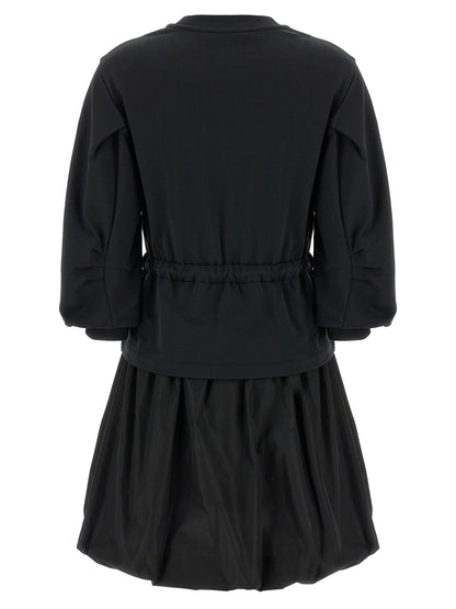 Moncler Two-material Dress Black