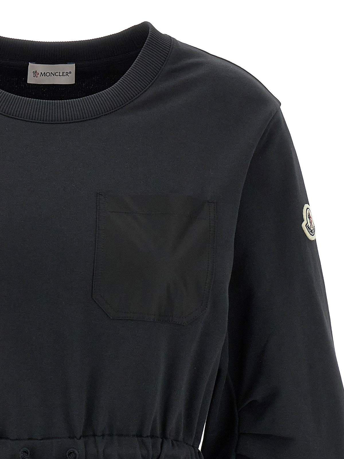 Moncler Two-material Dress Black