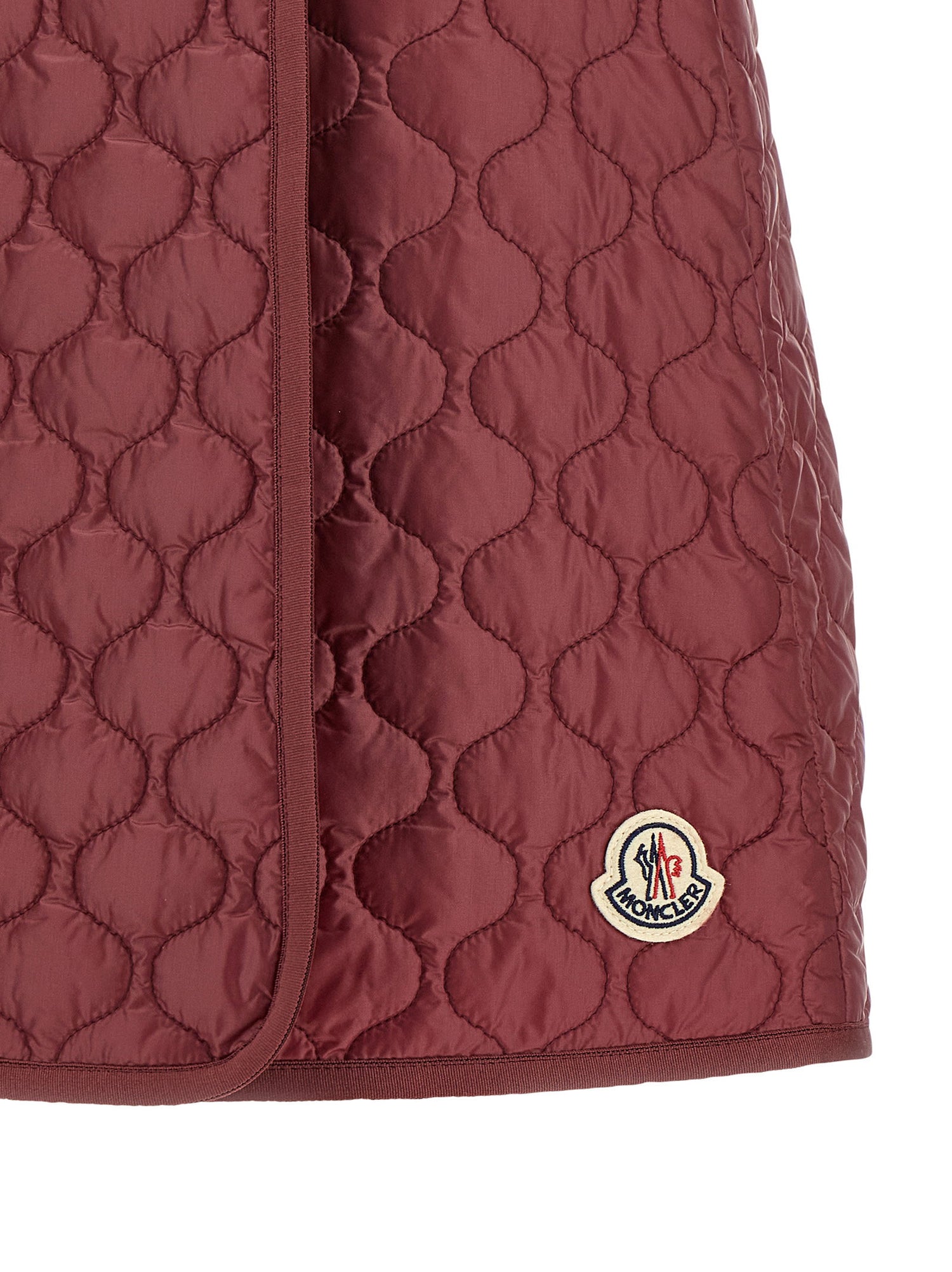 Moncler Square Quilting Skirt Bordeaux