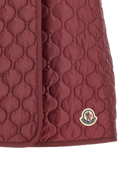Moncler Square Quilting Skirt Bordeaux