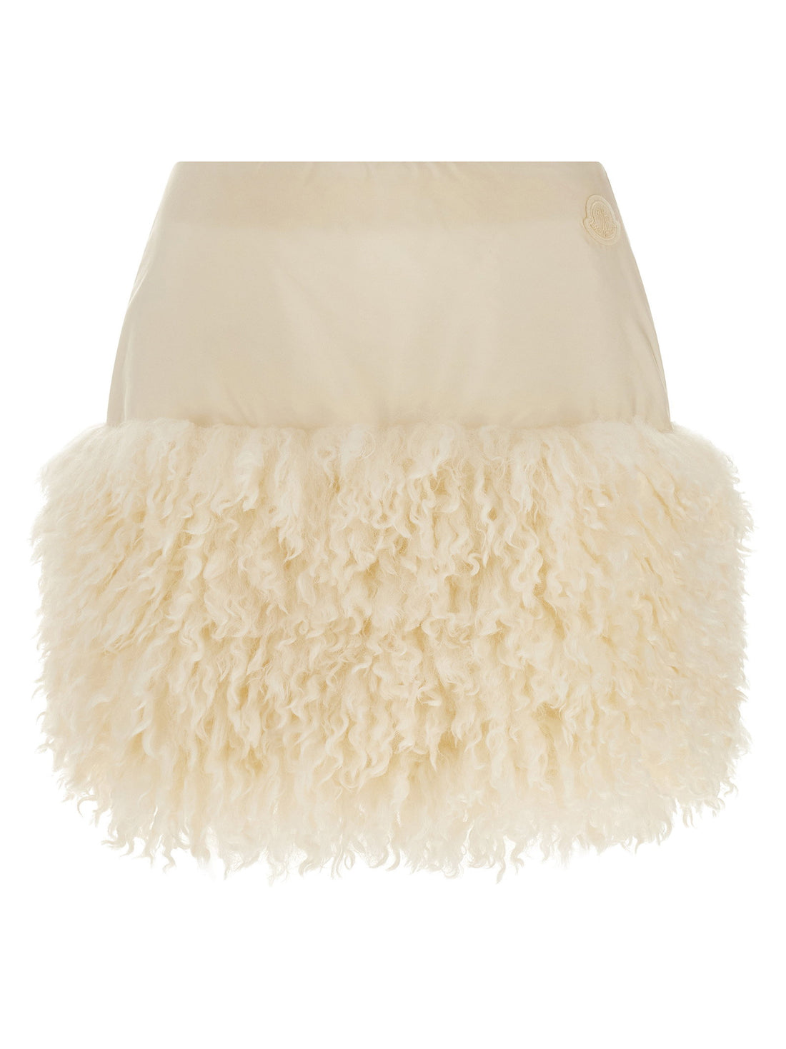 Moncler Teddy Insert Skirt White
