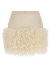 Moncler Teddy Insert Skirt White